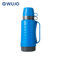Thermos en plastique isolé sous vide moins cher 2021 1L 1L 1,8L avec recharge de verre - Wujo